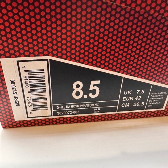 Under Armour UA HOVR Phantom NC - Men's Running Shoes Size 8.5 US - Original Box - Picture 7 of 9